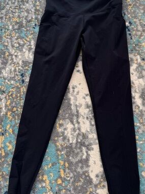 Tuff Athletics Black Leggings with Subtle Logo